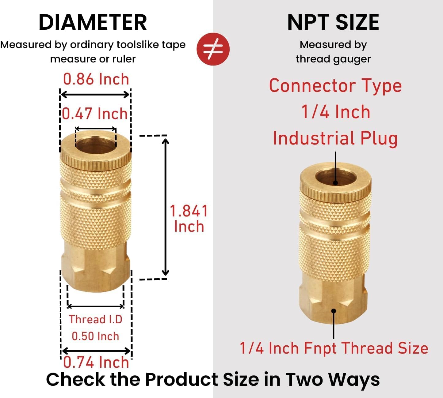 Industrial Brass Air Coupler & Plug Kit, 1/4" NPT Air Tool Fittings Set, Quick Connect Air Hose Fittings Air Compressor Accessories, 28 Pcs