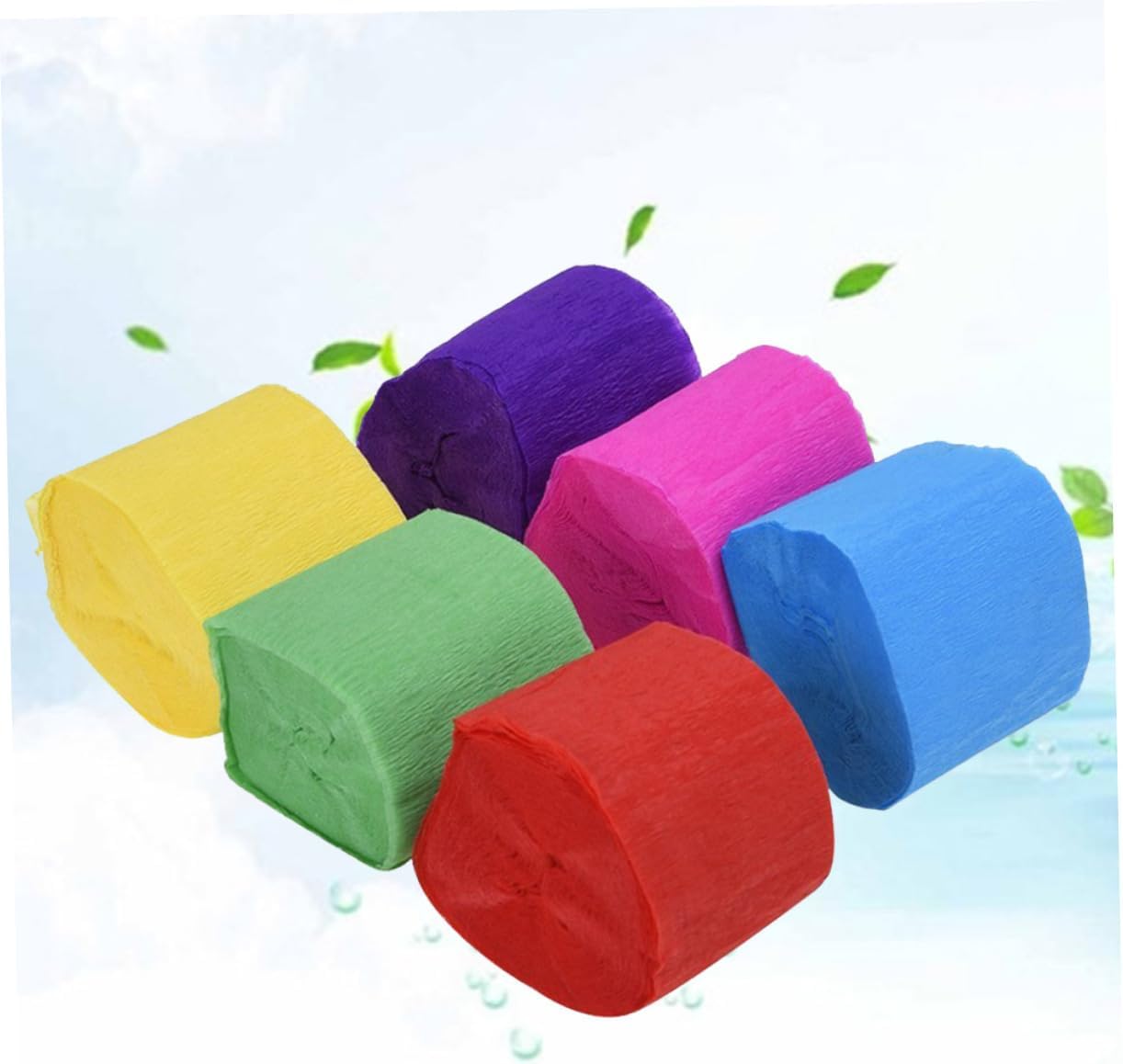 Rolls Pack Crepe Paper Party Streamer Decorations 25m for Summer