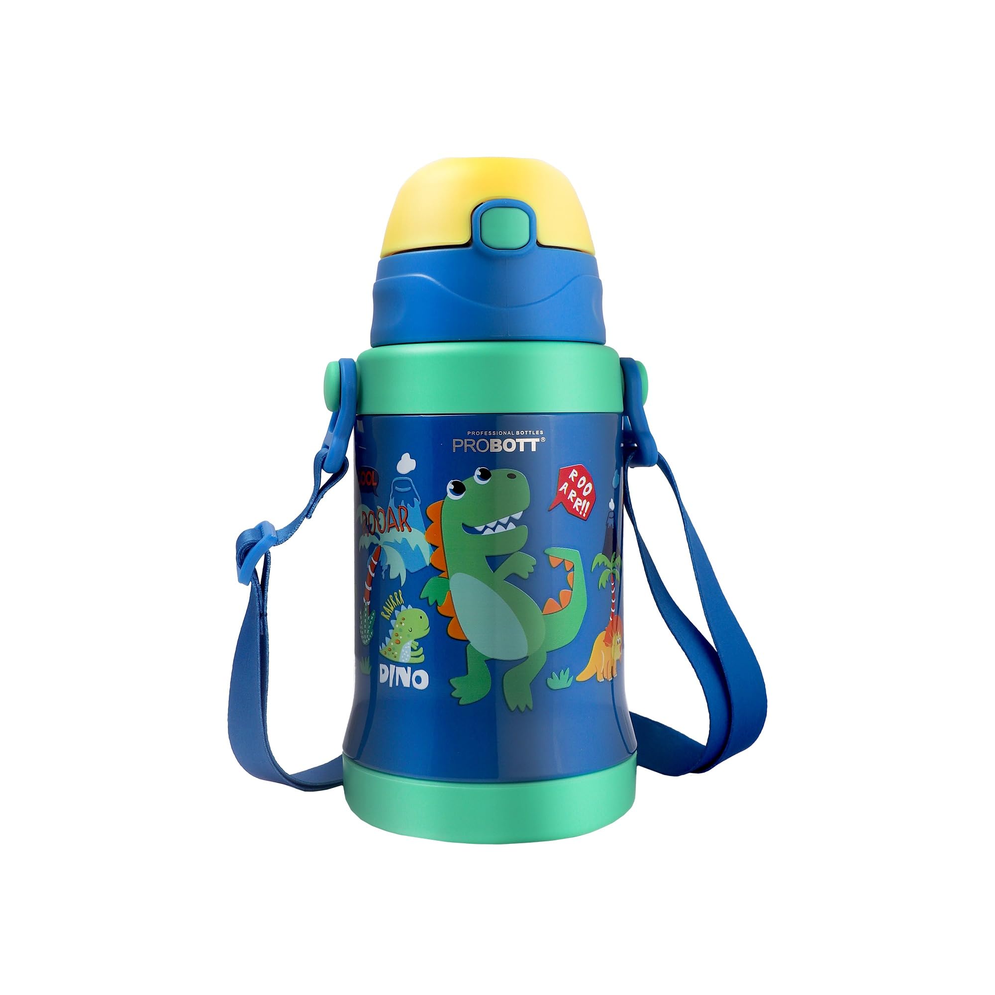 Probott Unicorn Dinosaur 450ml Water Bottle with Straw Sipper