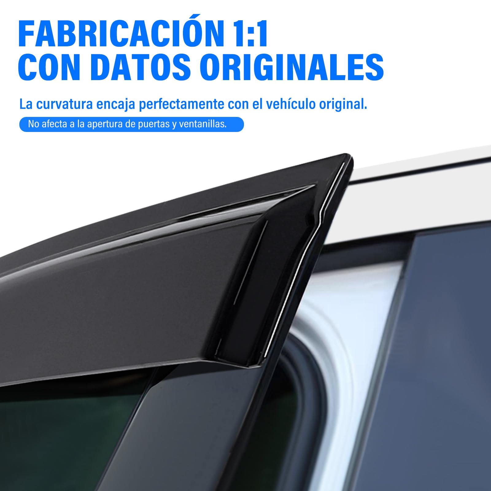 Deflectores de Viento Deflectores de Aire para Ford Ranger 2012-2022 XL XLT Wildtrak Limited Platinum Raptor T6 T7 T8 MK1 MK2 MK3 Doble Cabina(Deflectores de Viento)