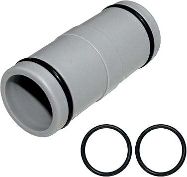 1.25 Inch Straight Pool Hose Connector Adapter, Pool Hose Coupler with Sealing O-Rings, Replacement Hose Fitting for Above Ground Pool Filter Pump Systems and Water Circulation Setup