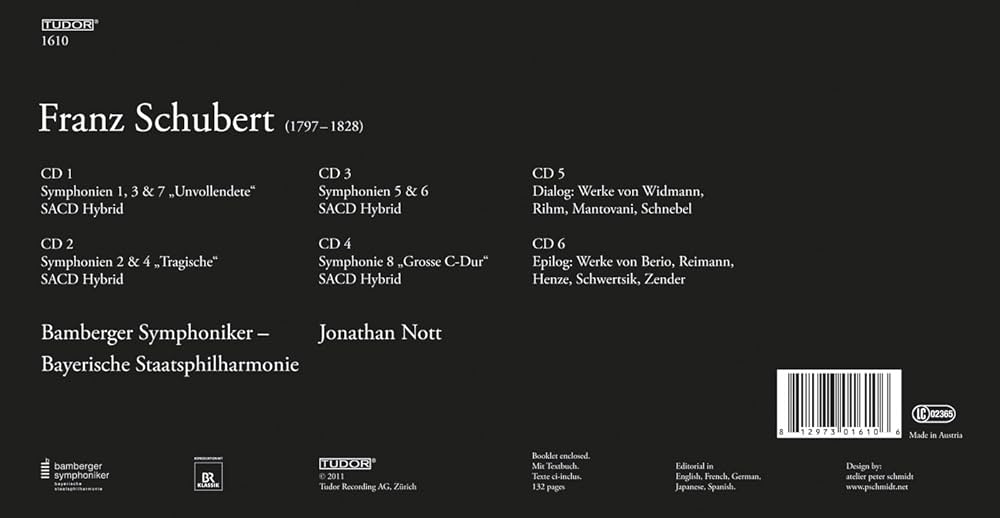 シューベルト　symphonies 1-8 / Dialog & Epilog Bamberg Schubert Project (Symphonies 1-8 / Dialog & Epilog