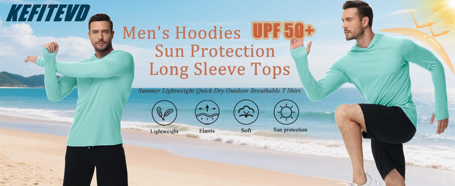 Fall Saving! Kctiaxy White Sun Hoodies Men Long Sleeve Round Neck Sports Sweatshirt Solid Color Elasticity Fitted Zipper Causal Outdoor Fishing Sunscr