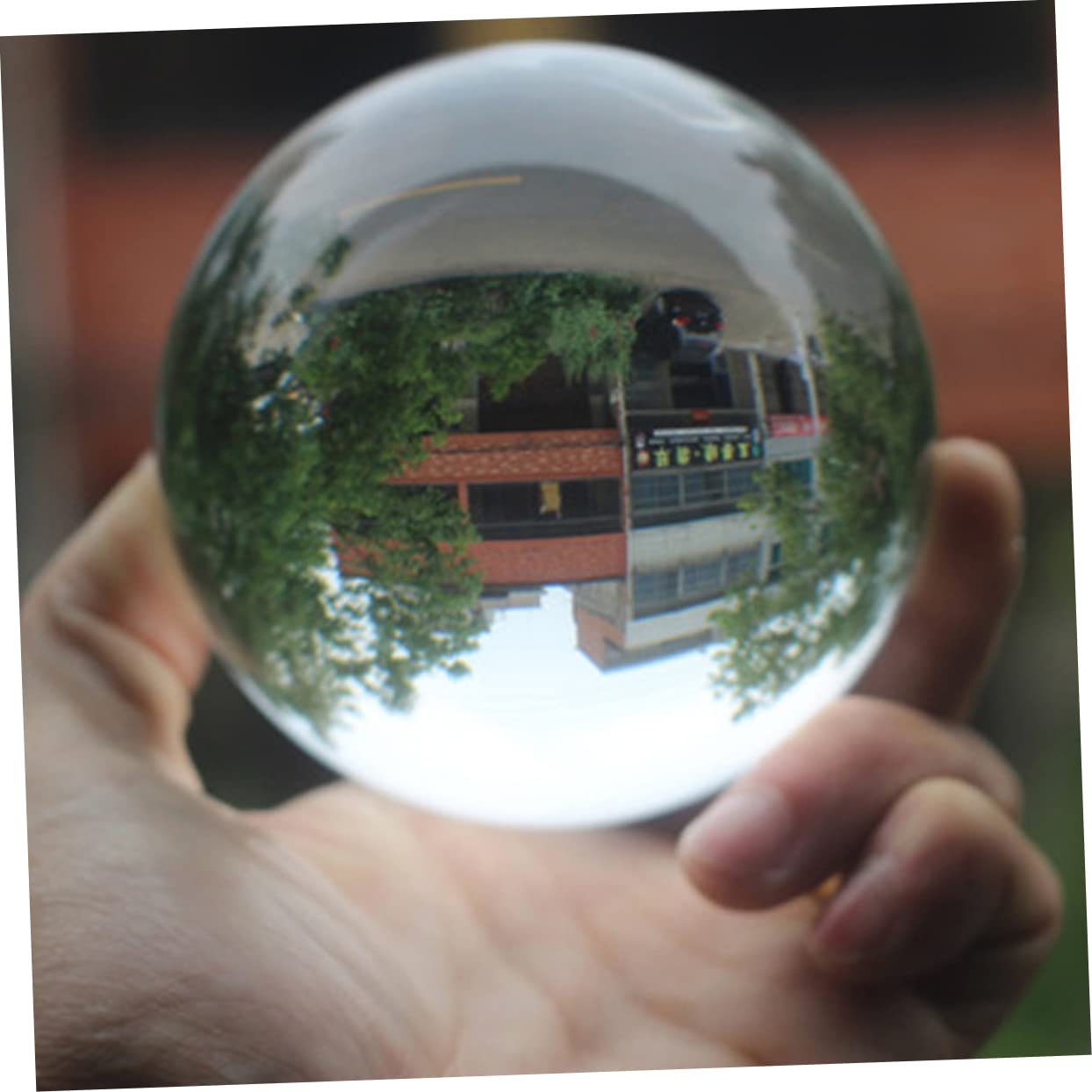 RORPOIR Crystal Ball Solid Sphere Chandelier Crystals Hanging Prism Doll House Windows Chandelier Light Nrg Prisma Divination Sphere Prisms Rainbow Window