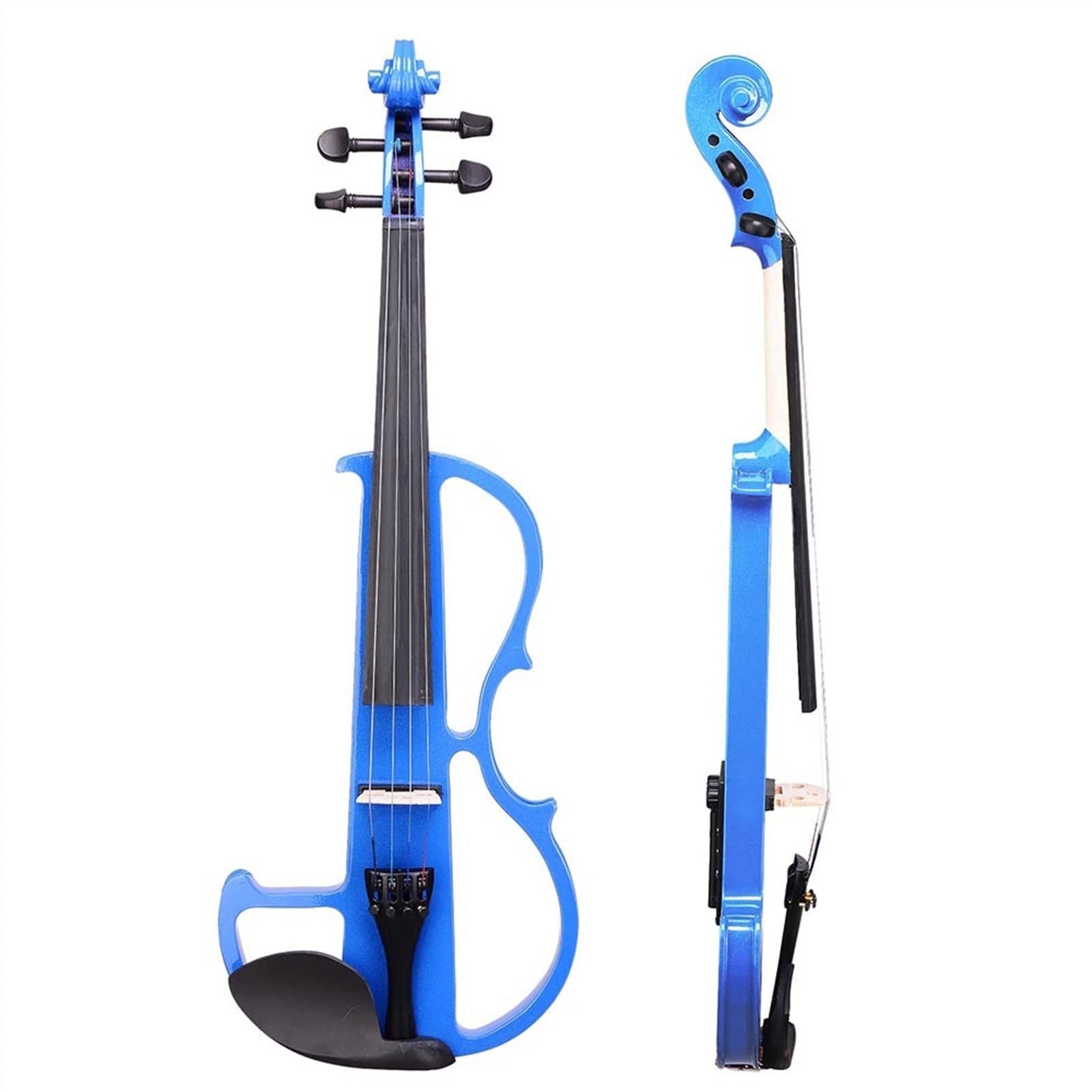 Violini per Studenti Student Fiddle 4/4 Violino Elettrico Full Size Solidwood Silent Fiddle Bridge String Brazilwood Bow Carry Case Professionale Violino