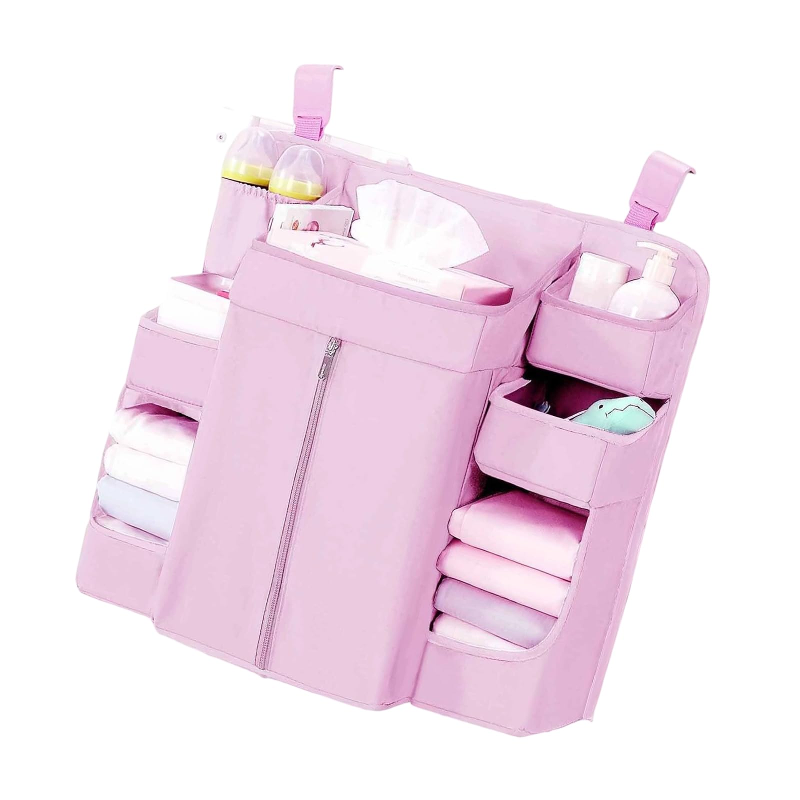 Bolsas de almacenamiento multifuncionales sostenibles para pañales, ropa, juguetes, diseño de fácil acceso