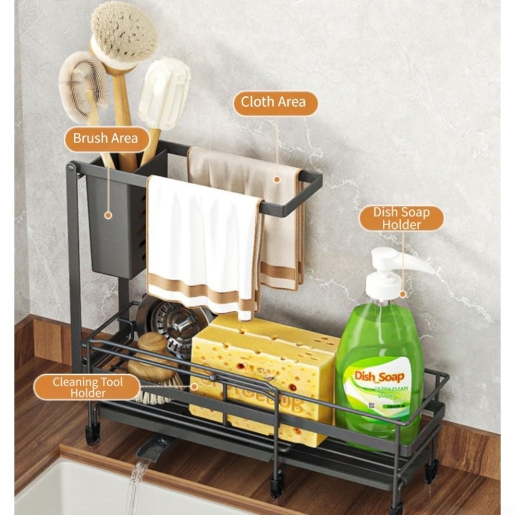 Regulowany organizer do zlewu 26-42 cm, obrotowy