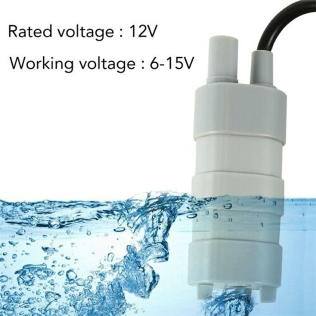 Pompe à eau pour caravane, 12 V, pompe à eau électrique à haut débit 600 l/h, submersible pour camping-car, caravane, camping-car, peut être utilisée comme pompe de rechange pour toilettes.