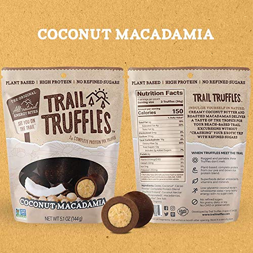 Trail Truffles – Vegan, Dark Chocolate Superfood Protein Balls – Healthy, Plant Based, Gluten Free, Dairy Free, Soy Free, Non-GMO Snacks (Assorted Flavors, 4 Pack) - Thumbnail 5