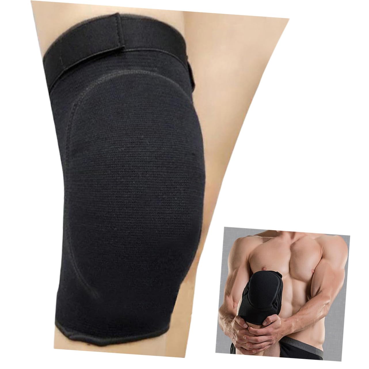 FOMIYES Ergonomic Design Compression Knee Brace Sponge Pad for Volleyball Basketball Dance Badminton Track and Field