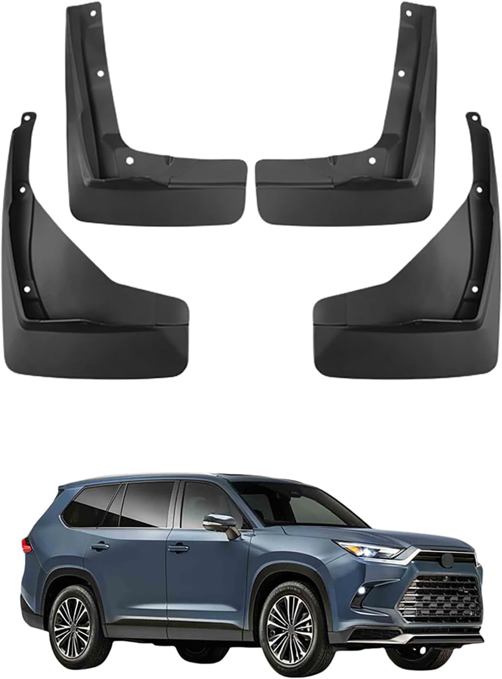 Mud Flaps Splash Guards for Toyota Grand Highlander 2024 2025 2026 Accessories,Front Rear Mudguards 4pc Set No Drilling Fenders