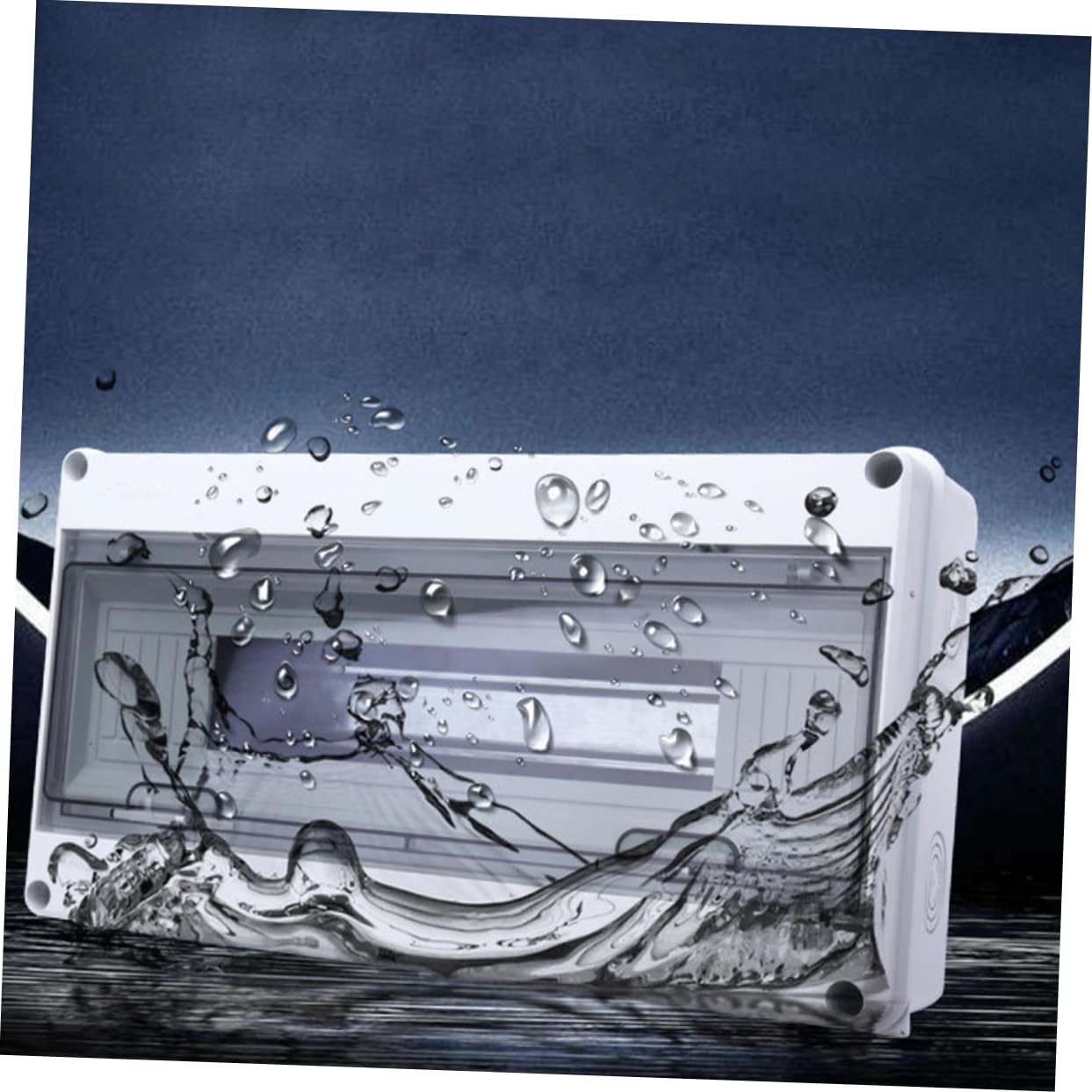 Caja Eléctrica de Plástico Ip65 de 18 Circuitos para Exterior | Abs Resistente, Montaje en Superficie, Protección Estanca Polvo, Modelo Ht-18