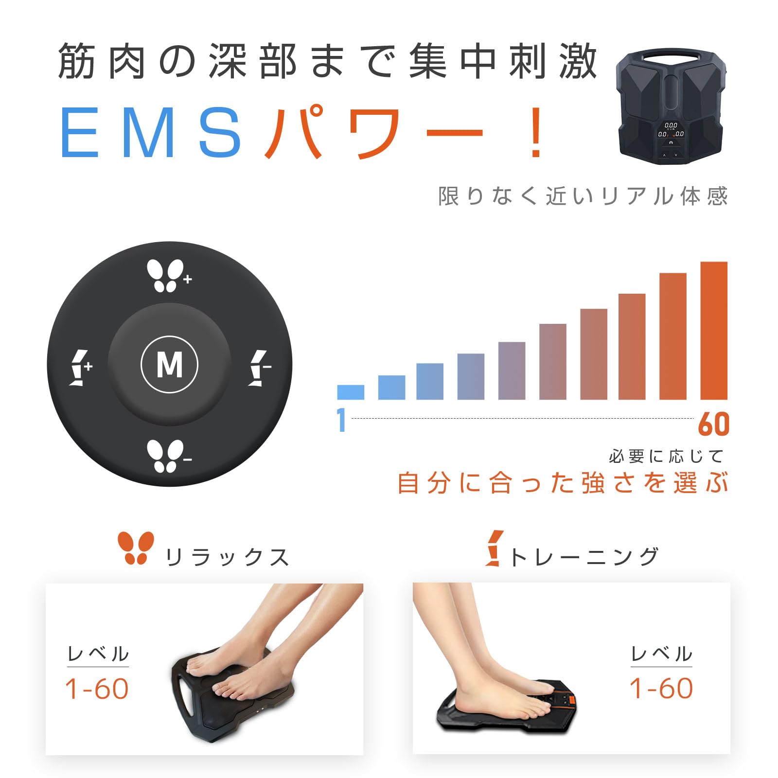Amazon.co.jp: 足裏EMS フットリラックス【2024新登場】足裏温熱