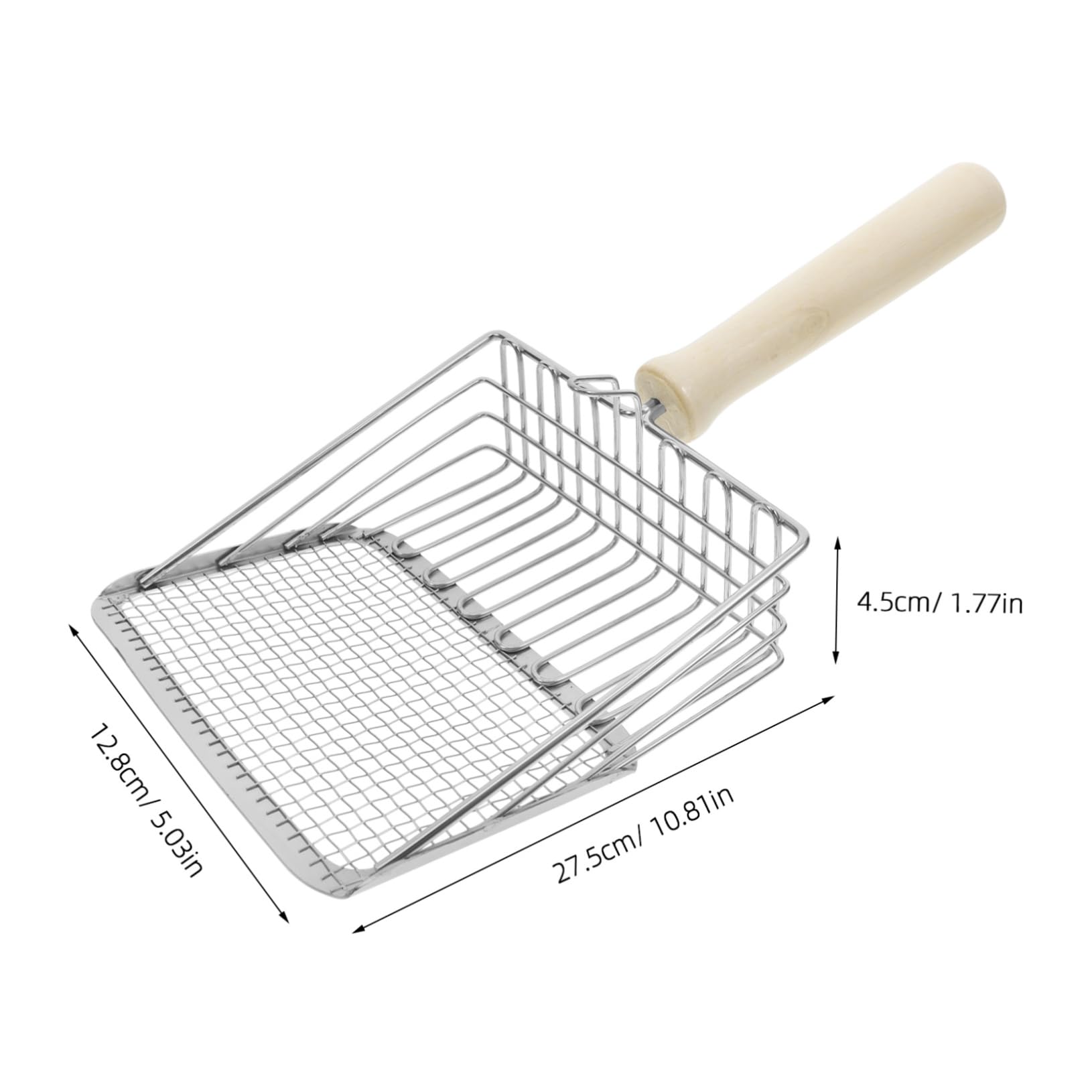 BESPORTBLE Cat Litter Shovel Cat Dog Poop Scoop Cat Litter Spoon Chicken Coop Sifting Shovel Scooper Cat Litter Scooper Metal Cat Essentials Stainless Steel