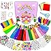 Bastelset Kinder Bastelkoffer zum Basteln Bastelbedarf Material Set mit DIY Krone Pfeifenreiniger Kulleraugen Perlen Kreativ Scrapbooking Bastelsets für Mädchen Jungen 4 5 6 7 8 Jahre Geschenk
