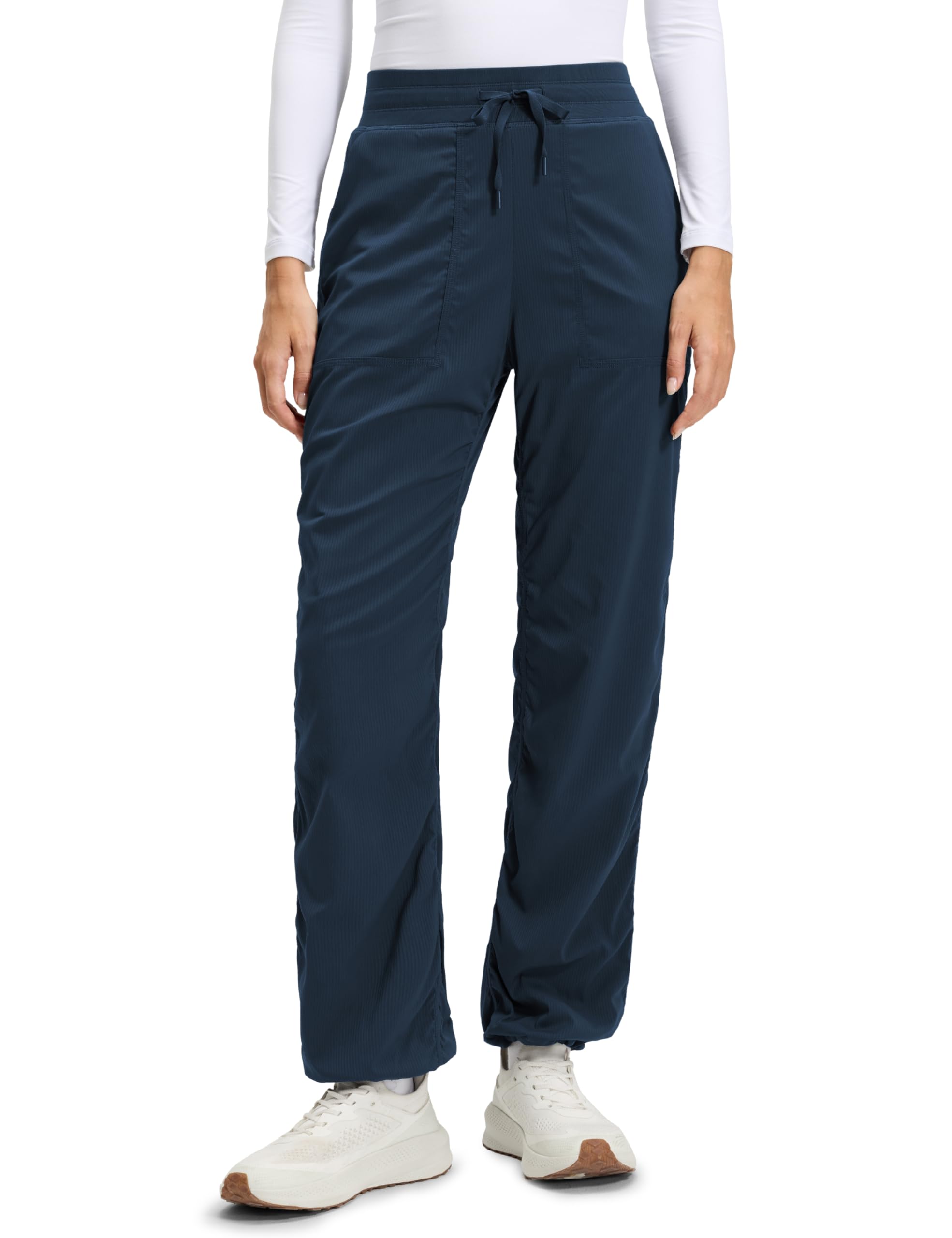 CRZ YOGA Fleece Lined Athletic Pants for Women 30" - Water Resistance Thermal Casual Work Winter Outdoor Joggers Warm