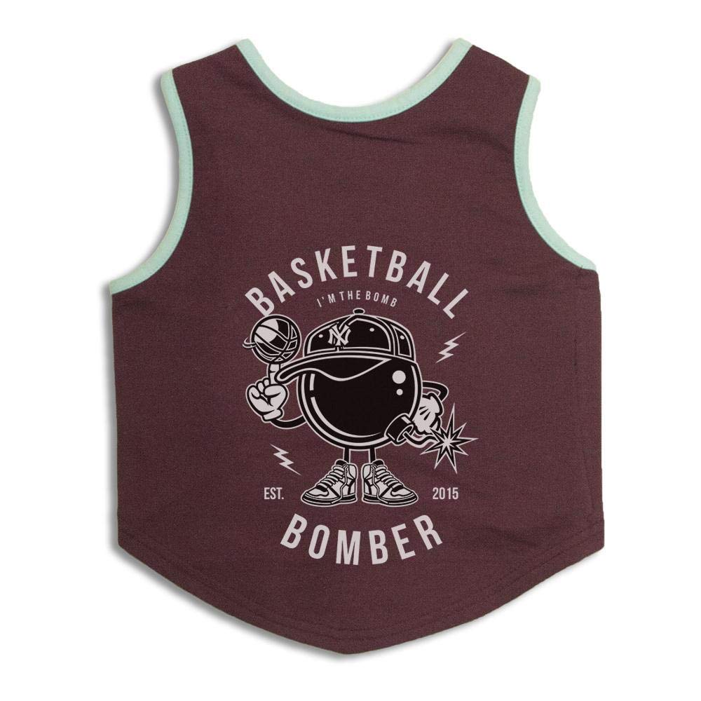 Ruse. Basketball Bomber Printed Sleeveless Dogs Sweatshirt Tank For Chubby Pugs, Beagle etc. (Medium) (B07KXXGBS1) Amazon Price History, Amazon Price Tracker