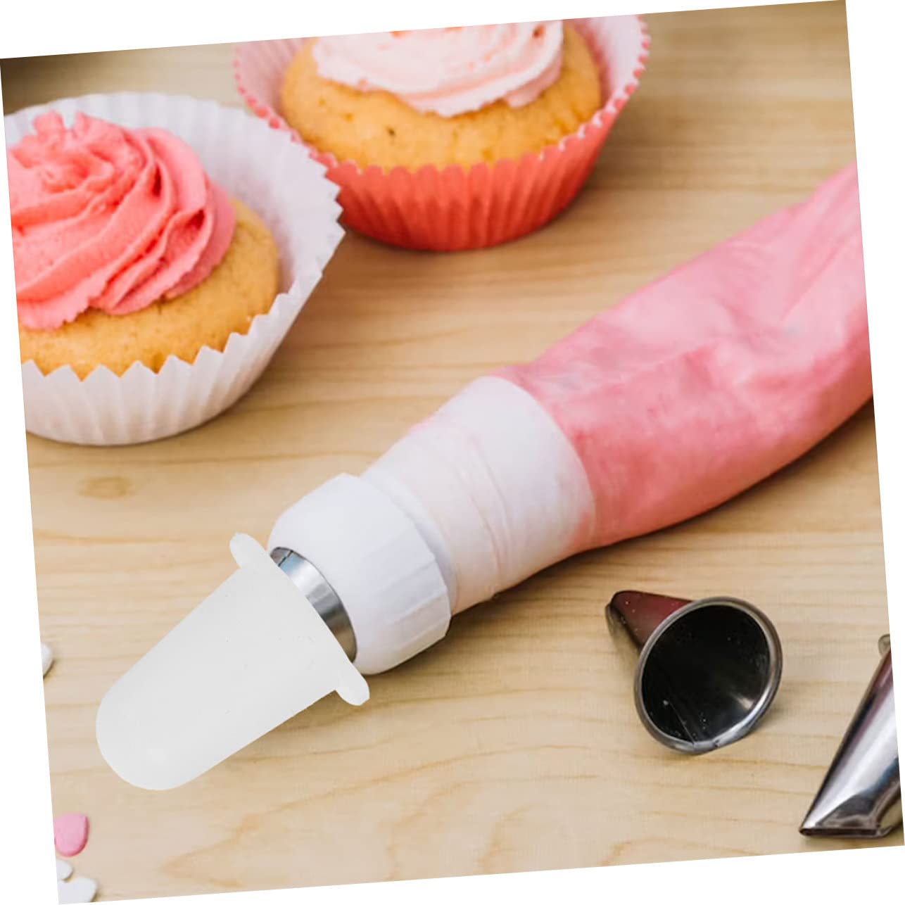 Alipis Protectores De Boquillas para Manga Pastelera 6 Piezas Silicona Flexible Tamaños Pequeño Mediano Grande para Decoración De Pasteles y Repostería Hogareña