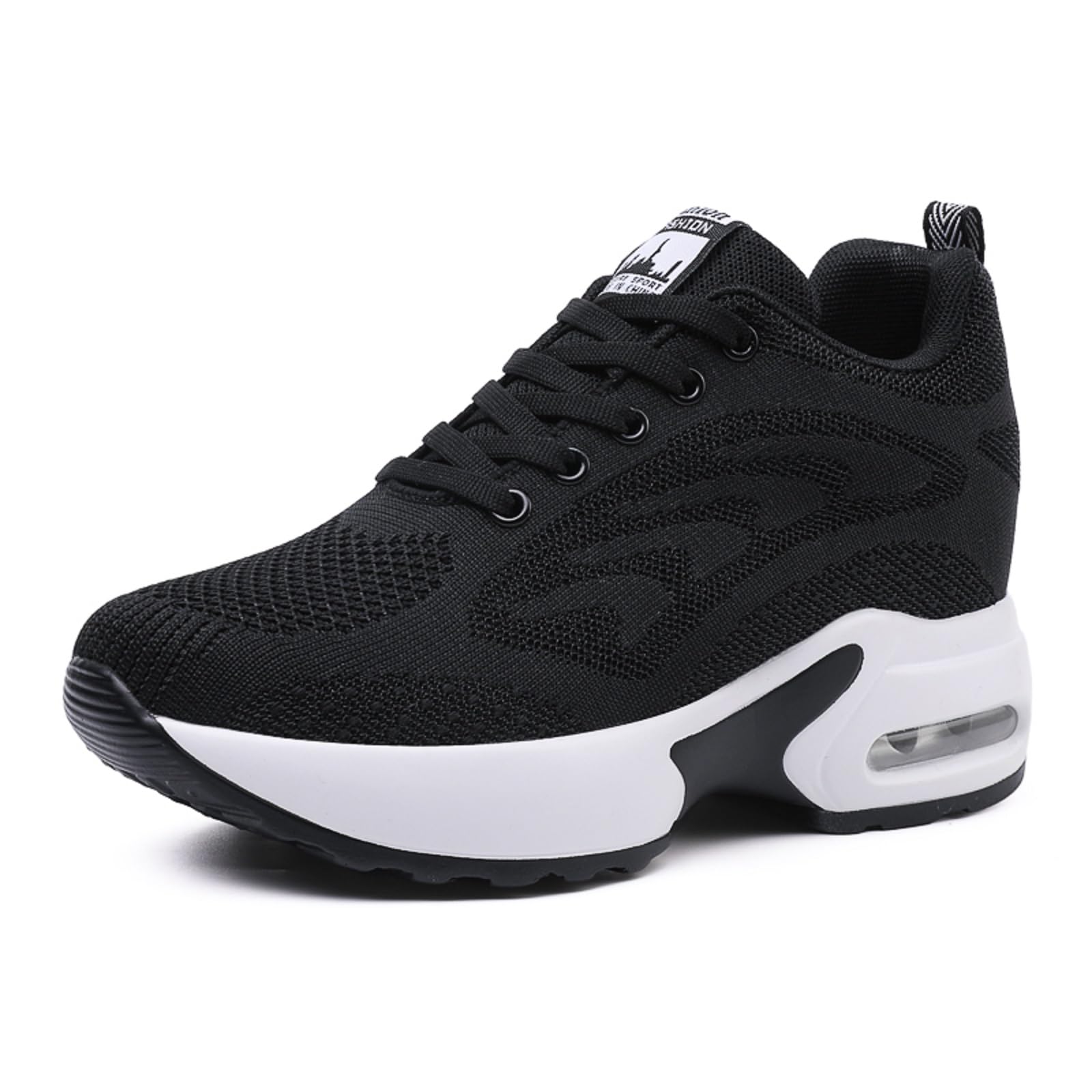 AONEGOLD Sneakers Donna Zeppa Scarpe da Ginnastica Sportive Running Fitness Casual Tacco Zeppa 8.5 CM