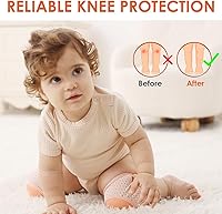 Vista 6 de SOFTMED - Rodilleras para gatear y gatear, rodilleras para bebé, ajustables, antideslizantes, transpirables para gatear niños pequeños (3 pares)