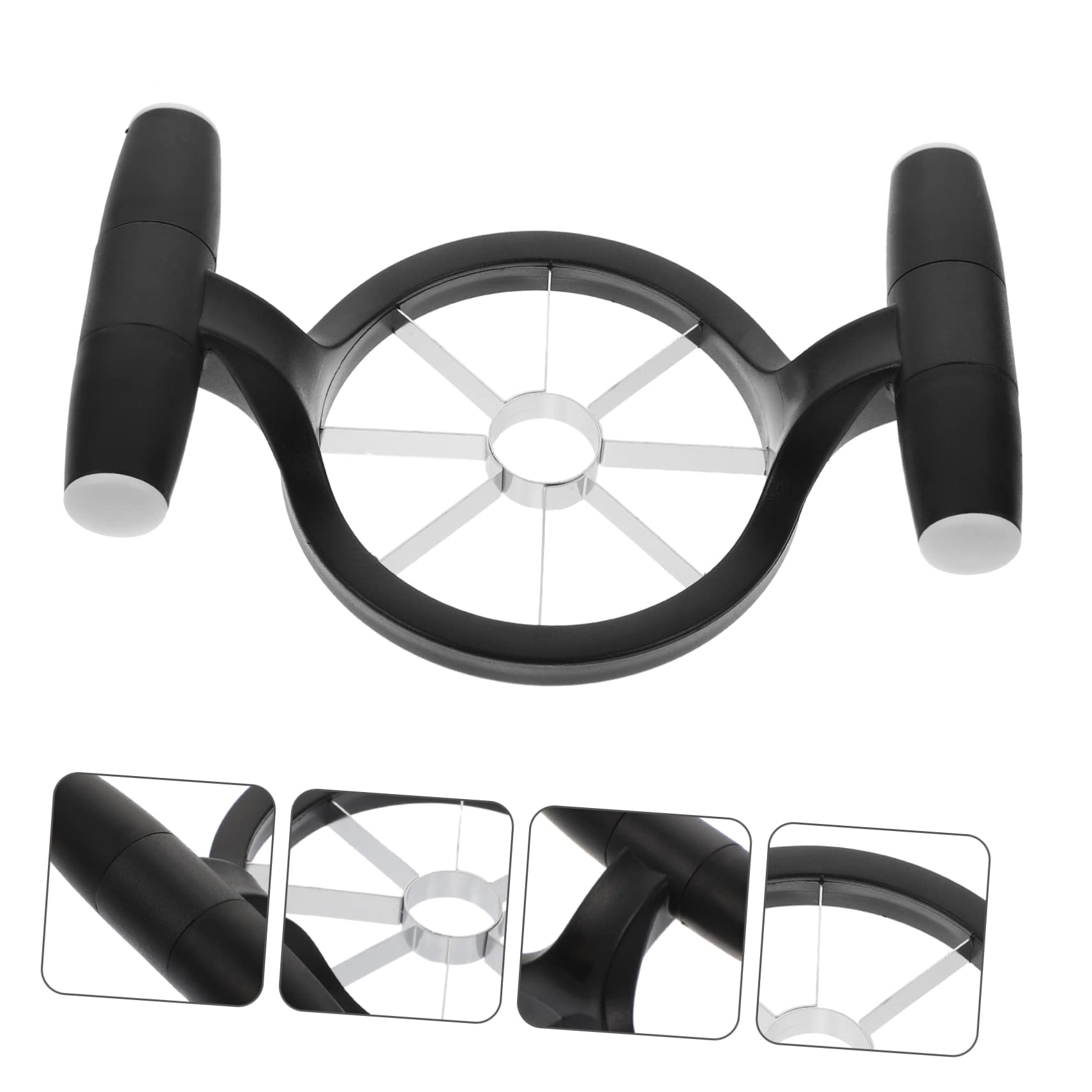 Cabilock 1Pc Multipurpose Fruit Cutter Black Pear Cutting Tool for Easy Slicing Lightweight Kitchen Gadget for Healthy Snacks and Housewarming