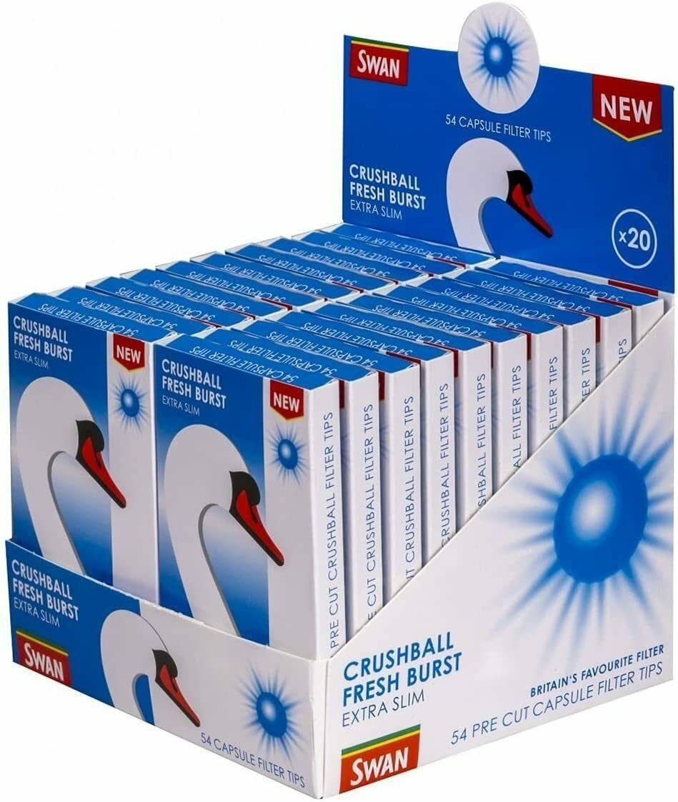 Swan FRESH Burst Crushball Extra Slim Filter Tips 54 CAPSULE PER PACK (20)