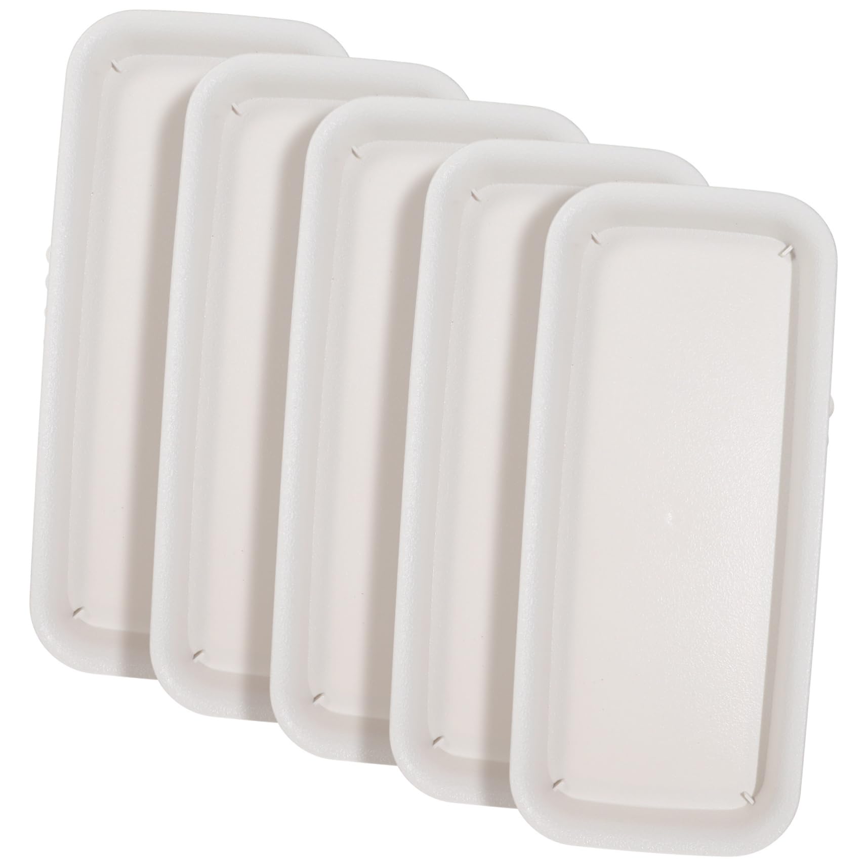 UKCOCO 5Pcs 30.5 x 13.5 x 2.8 UK Design Plant Pot Saucers, Beige Plastic Rectangular Drip Trays Drip Base Plant Pot Trays for Garden Saucer Indoor/Outdoor