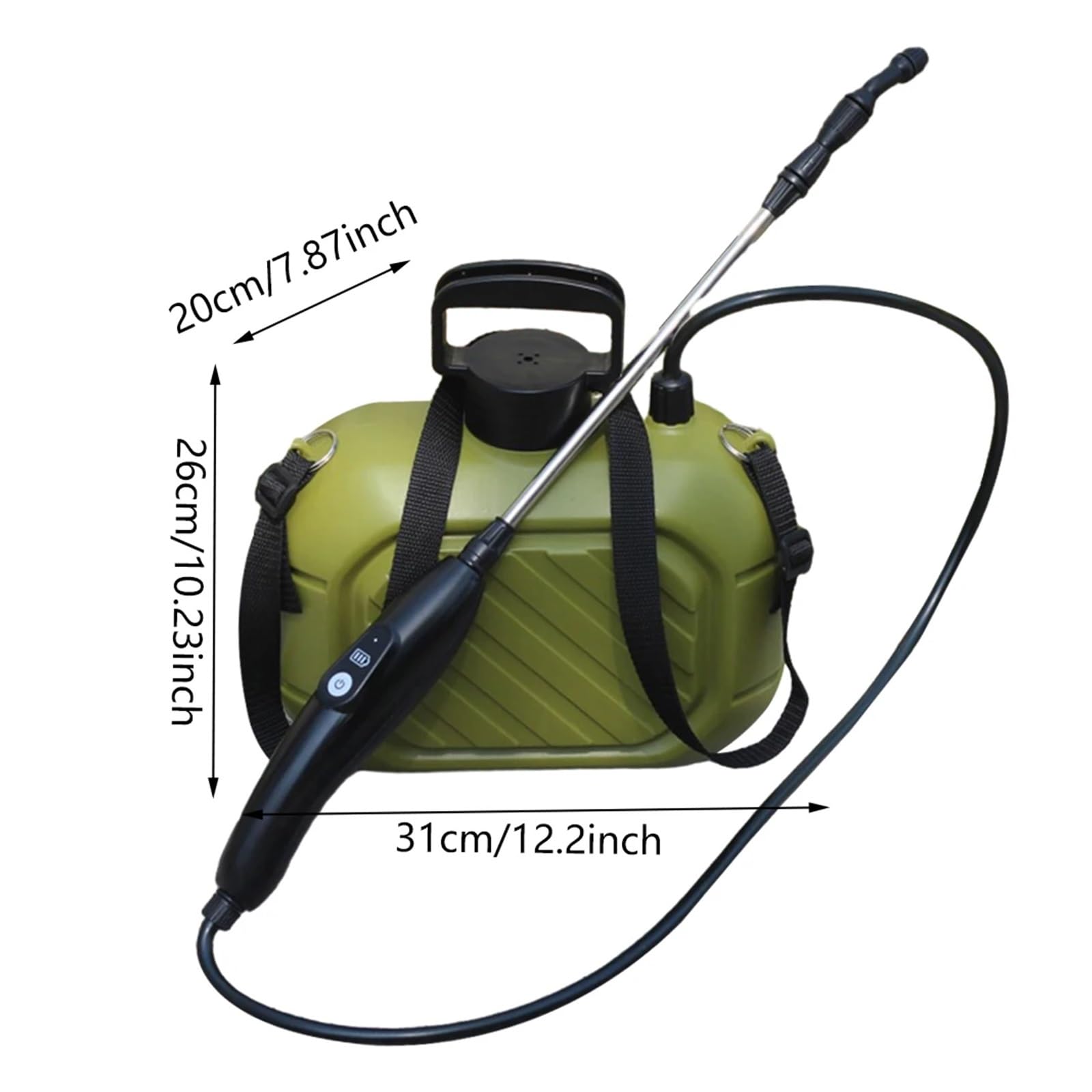 Spruzzatore elettrico, Spruzzatore con pompa elettrica da 5 litri, spruzzatore agricolo portatile alimentato a batteria 2200 mAh a 2 modalità manico lungo for piante giardino