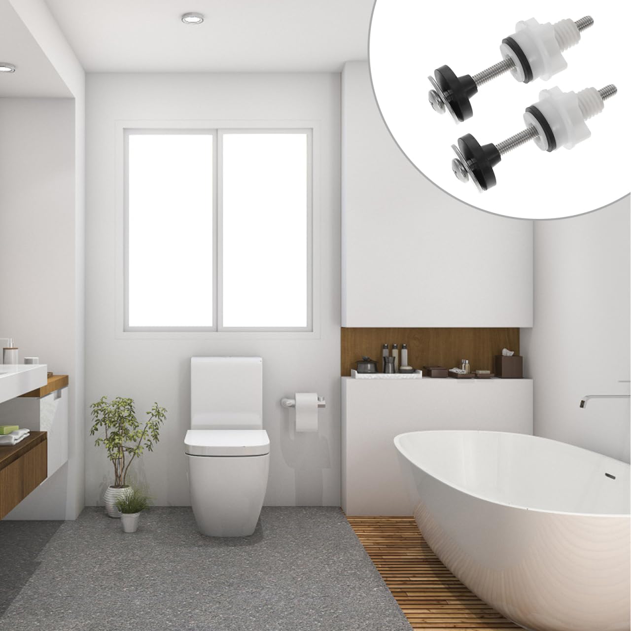 Tornillos De Inoxidable Para Asiento De Inodoro Universal Pernos De Bisagra Para Fijación Segura De Asientos De Inodoro Accesorios De Fontanería Para Reparación Y Reemplazo Fácil