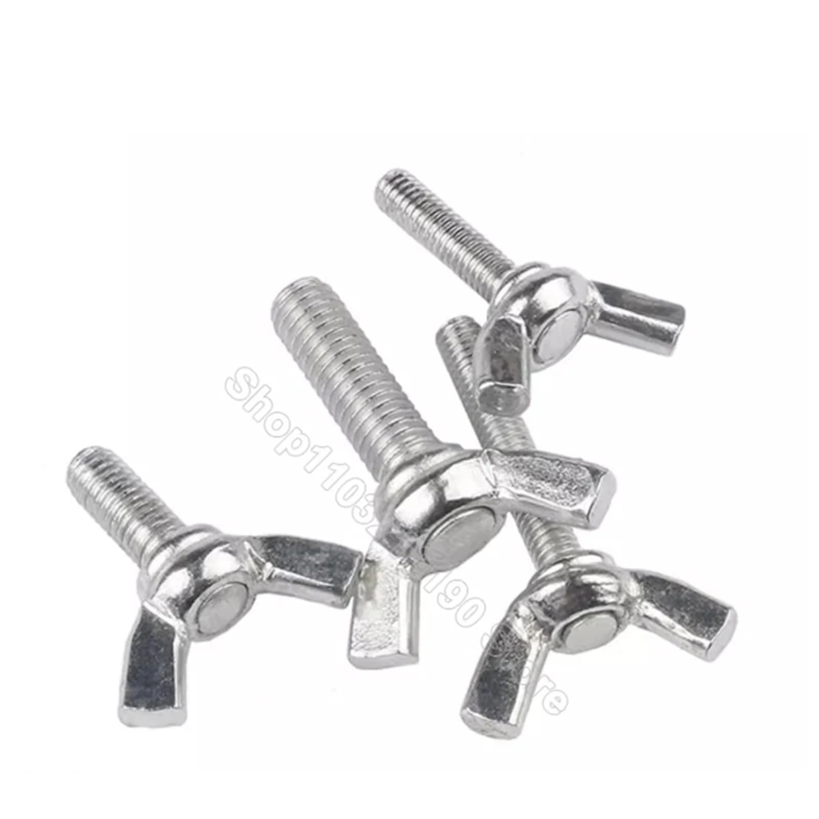5–20 Stück M4 M5 M6 M8 M10 verzinkte Schmetterlingsschraube Flügelschraube Daumenflügelschraube Klaue Handfestschrauben(20Pcs,M6x30)
