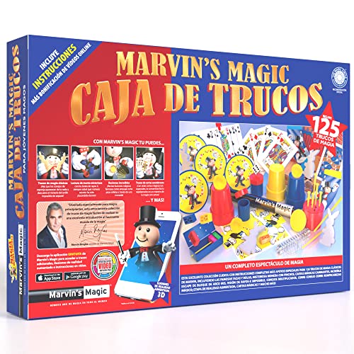 Set de magia para niños y tardes de juegos en familia con 125 trucos y accesorios Marvin's 6