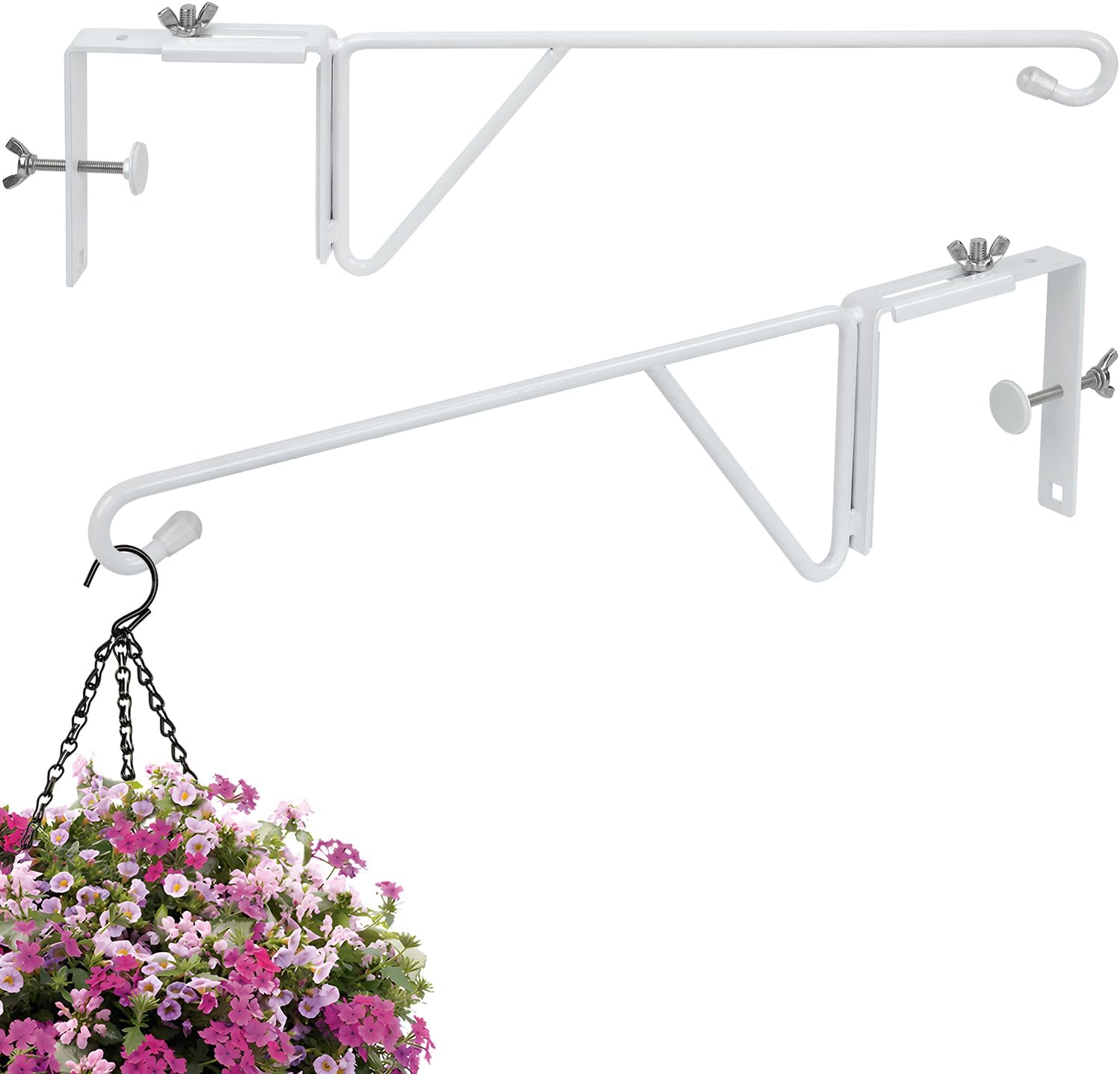 Adjustable Vinyl Fence Hooks for Hanging, Heavy Duty Patio