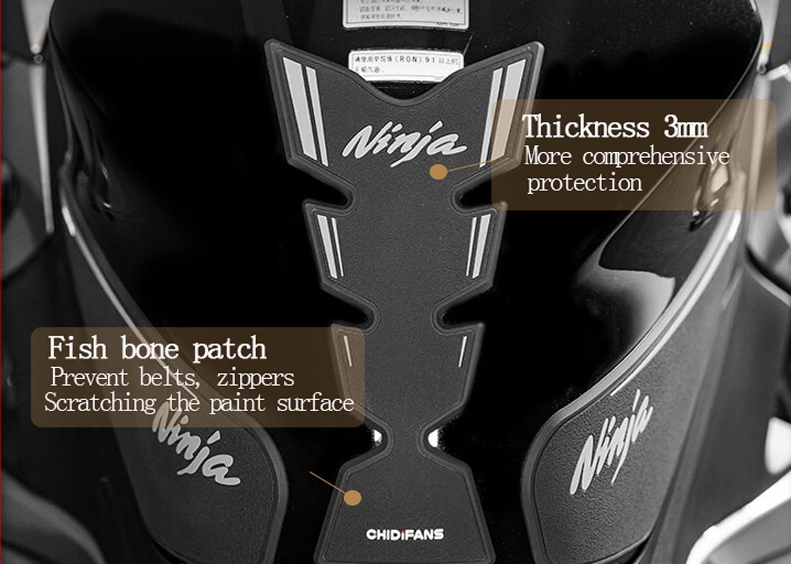 Amazon.com: TZMAPU Compatible 400 Tank Pad,Motorcycle Tank