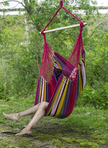 Sorbus Brazilian Hammock Chair Swing Seat For Any Indoor Or Outdoor Spaces, Multi-Color #TOP1