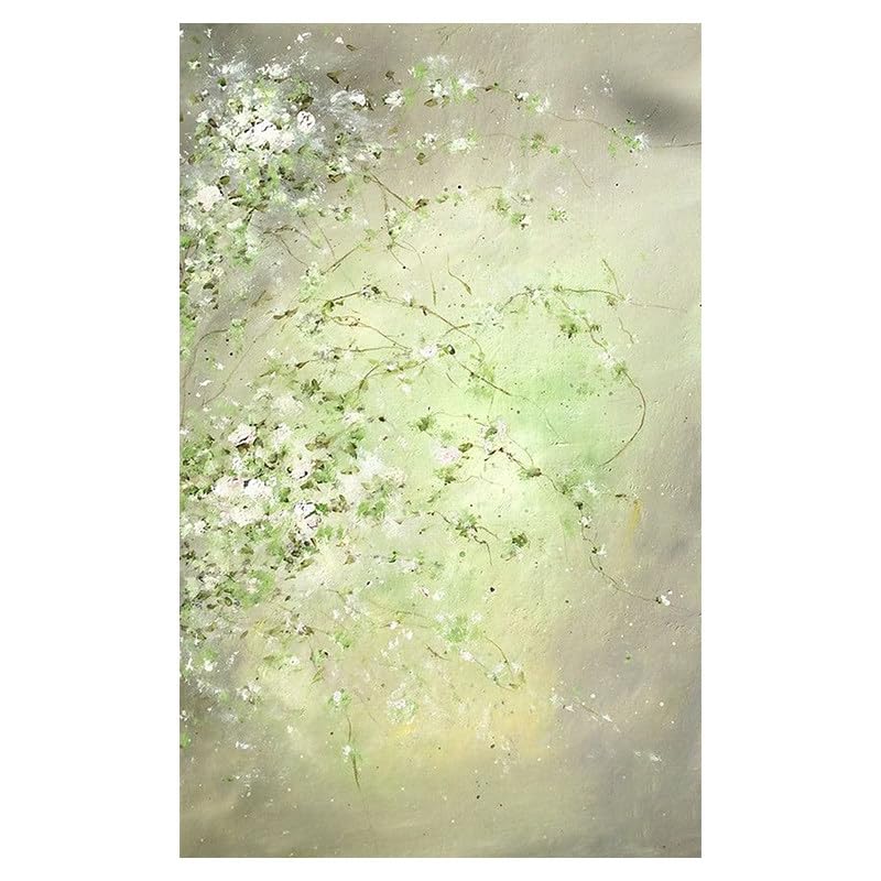 Peinture à l'huile verte 100% peinte à la main | Tableau d'art abstrait de luxe 60x90cm