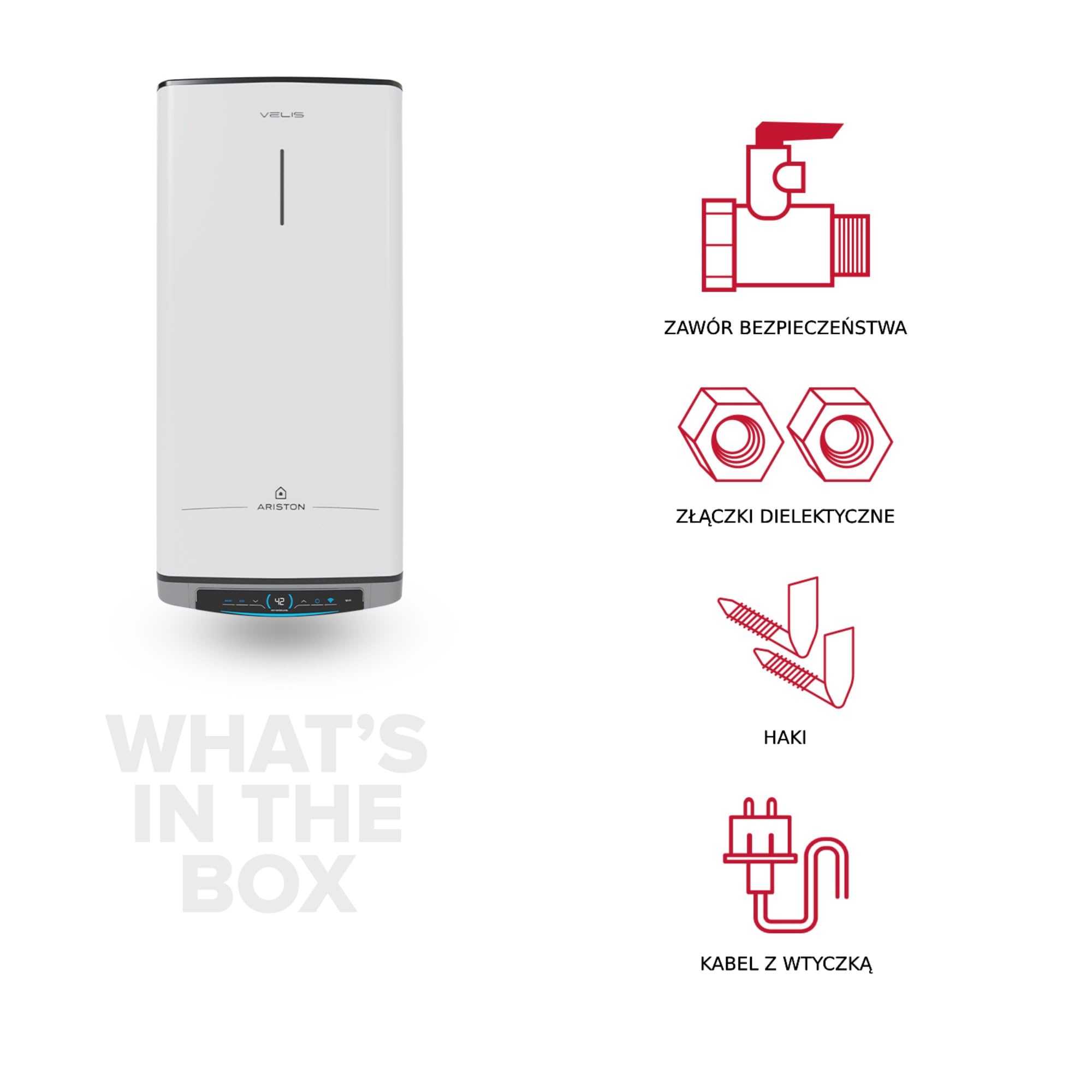 Ariston VELIS DUNE WIFI Chauffe-eau électrique 50 l Vertical/Horizontal