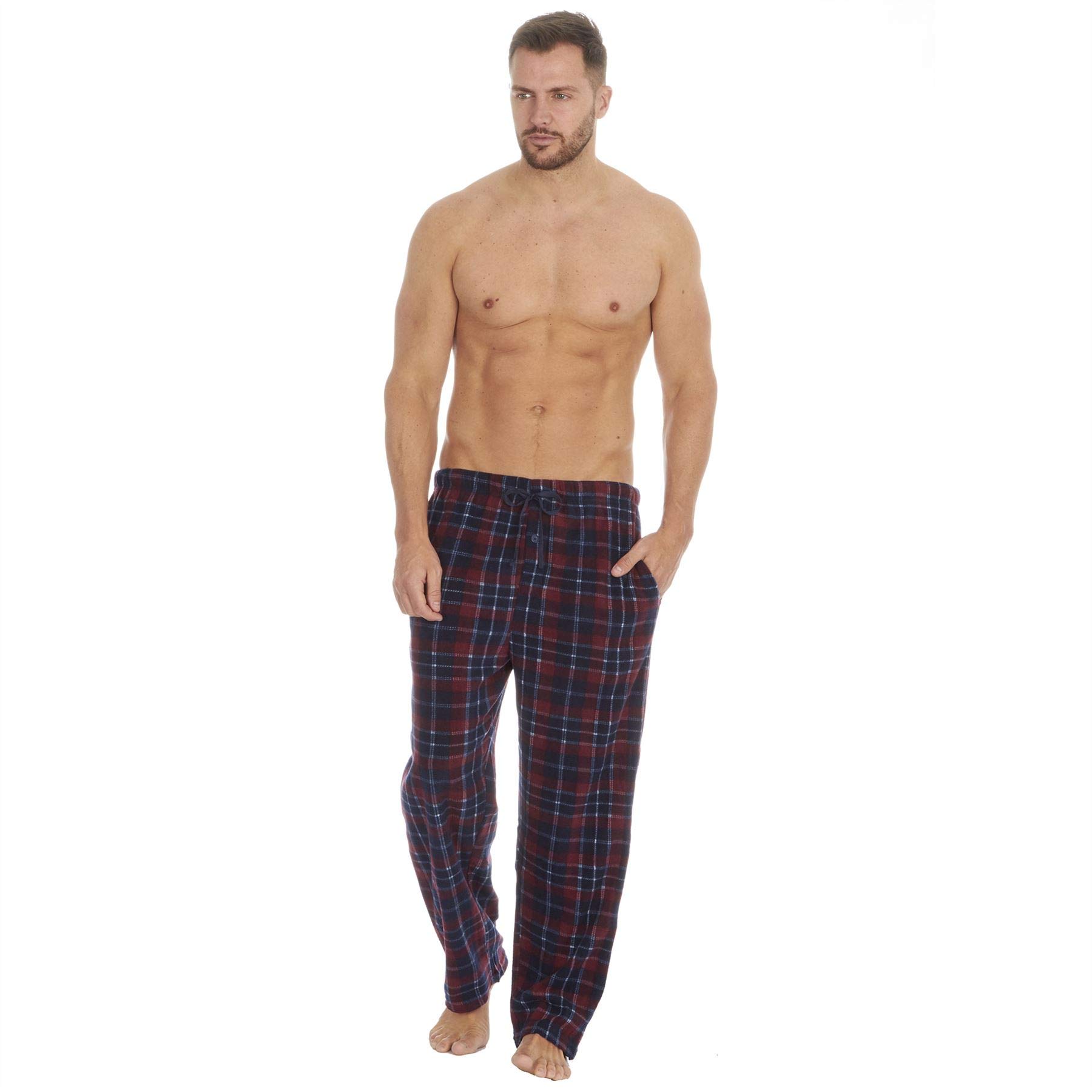 Mens Lounge Pyjama Pants - Warm Nightwear and Cosy Loungewear Pants - Casual and Comfortable for Him - Available in Range of Sizes and Colours