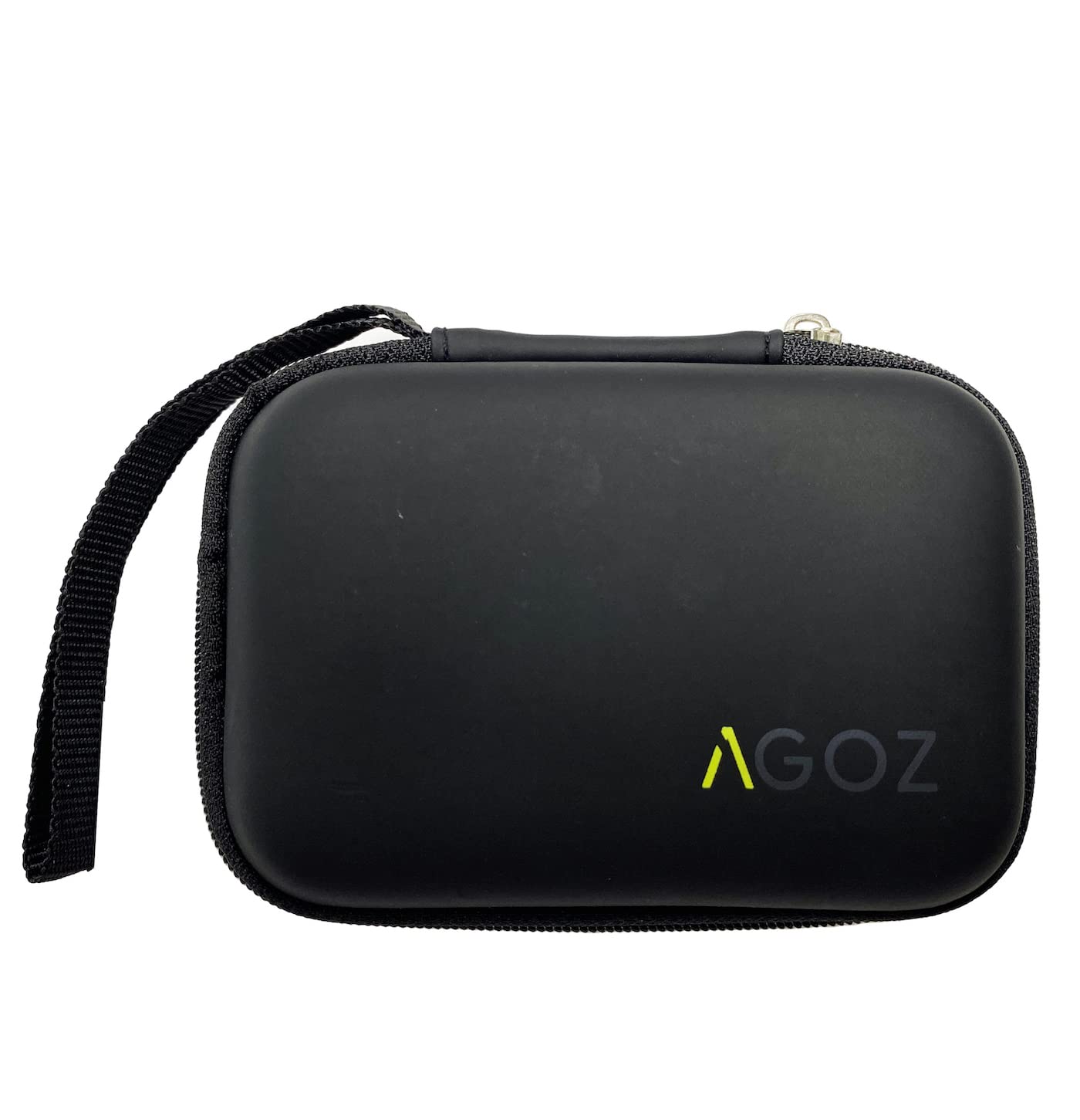 AGOZContact Lens Case, Portable Contact for Eyes Storage Box, Contact Lens Travel Pouch Holster, Durable Protective Cover Holder with Wrist Strap (Black)