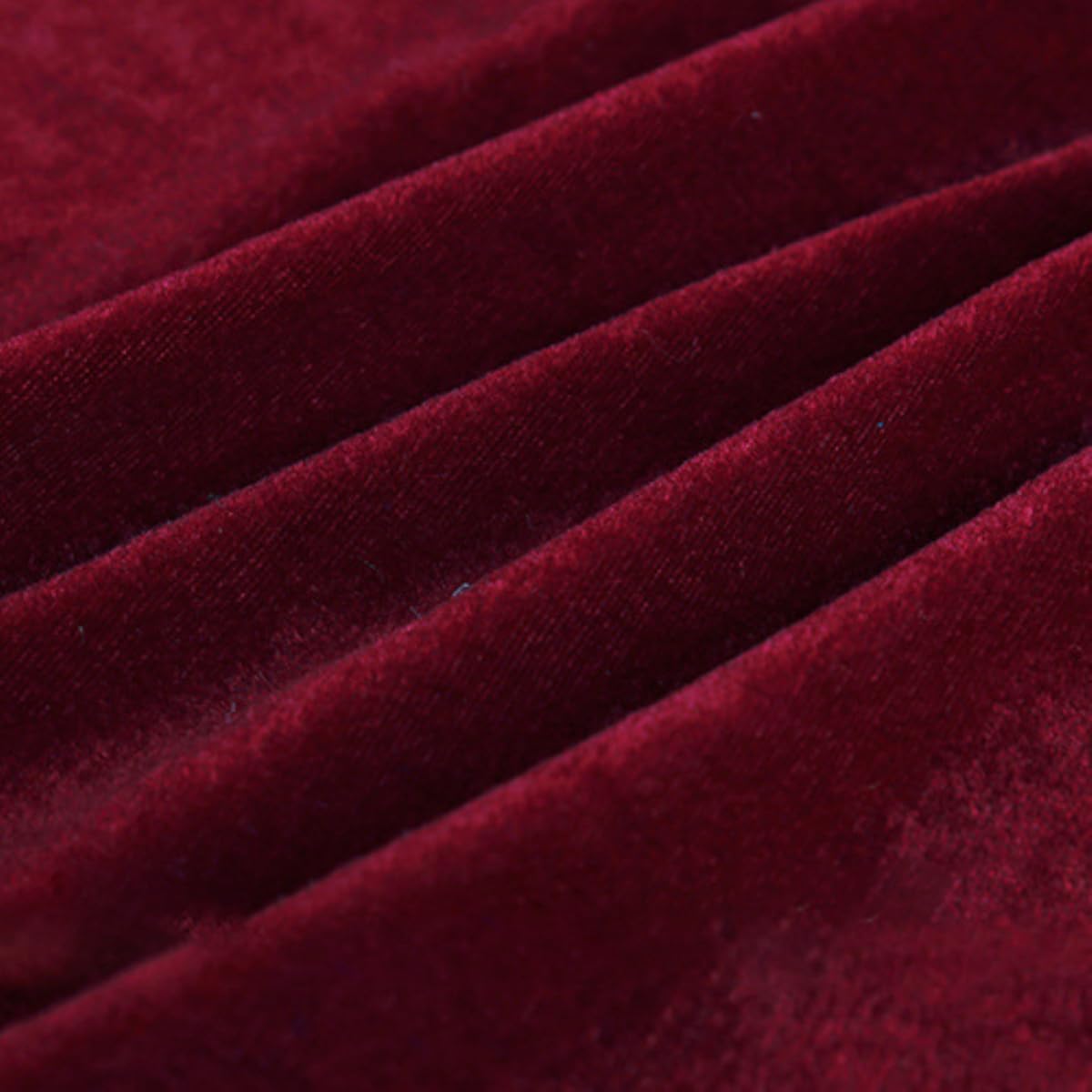 Tissu en velours au mètre - 300 cm x 160 cm - Tissu pour vêtements à coudre - Tissu de décoration pour bricolage, artisanat, rideau de scène, vêtements, décoration de vacances, bordeaux