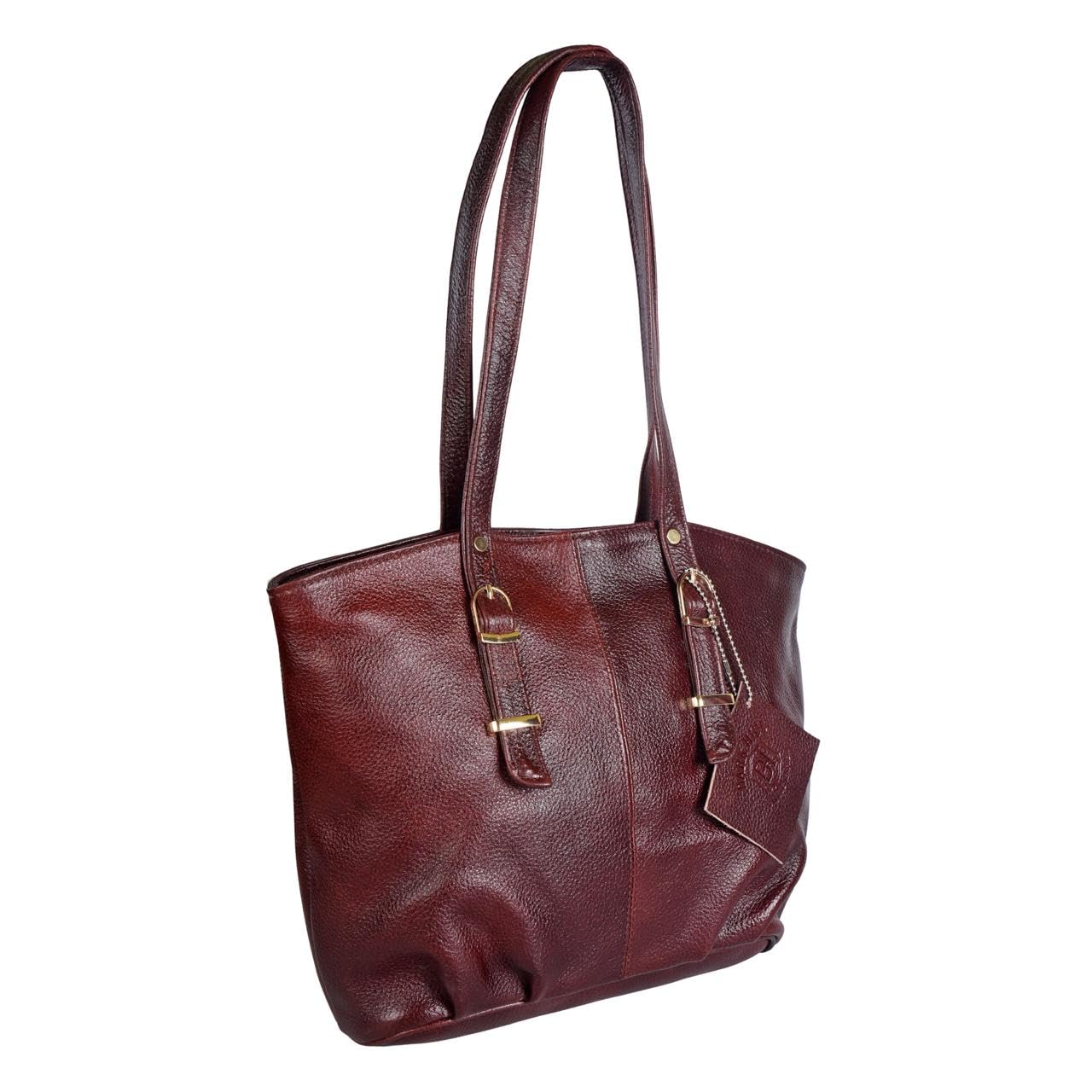 dark hide HandBag for Women Synthetic Leather Executive ToteBag Office Briefcase, Travel Sling Bag, Adjustable Shoulder Strap Small Work, College & Casual Day Bag Colour Brown-picture-42