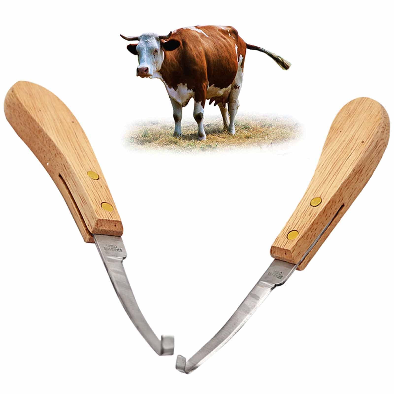 wolfmoutiy Farm Cattle Horse Hoof Knife Shears- Left &Right Handed,20cm Super Sharp Hoof Knife, Animal Foot Pruning Tools For Cattle, Horses And Sheep,Yellow