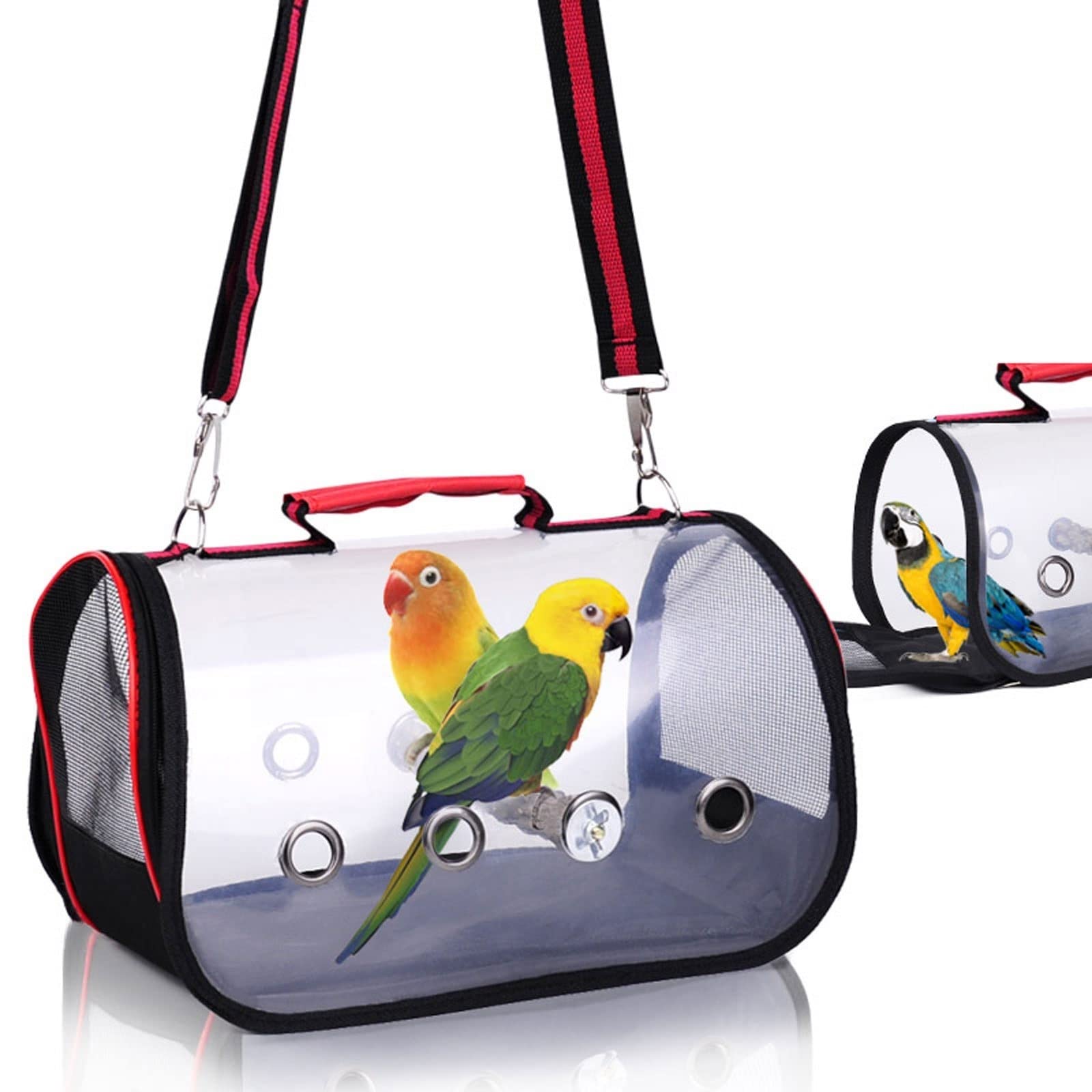 Jaula de Vuelo de Pájaros Jaula de pájaros for mascotas a la moda, transparente, transpirable, ligera, portátil, jaula de viaje for pájaros y loros for mascotas, jaula for pájaros con soporte Jaula Pa