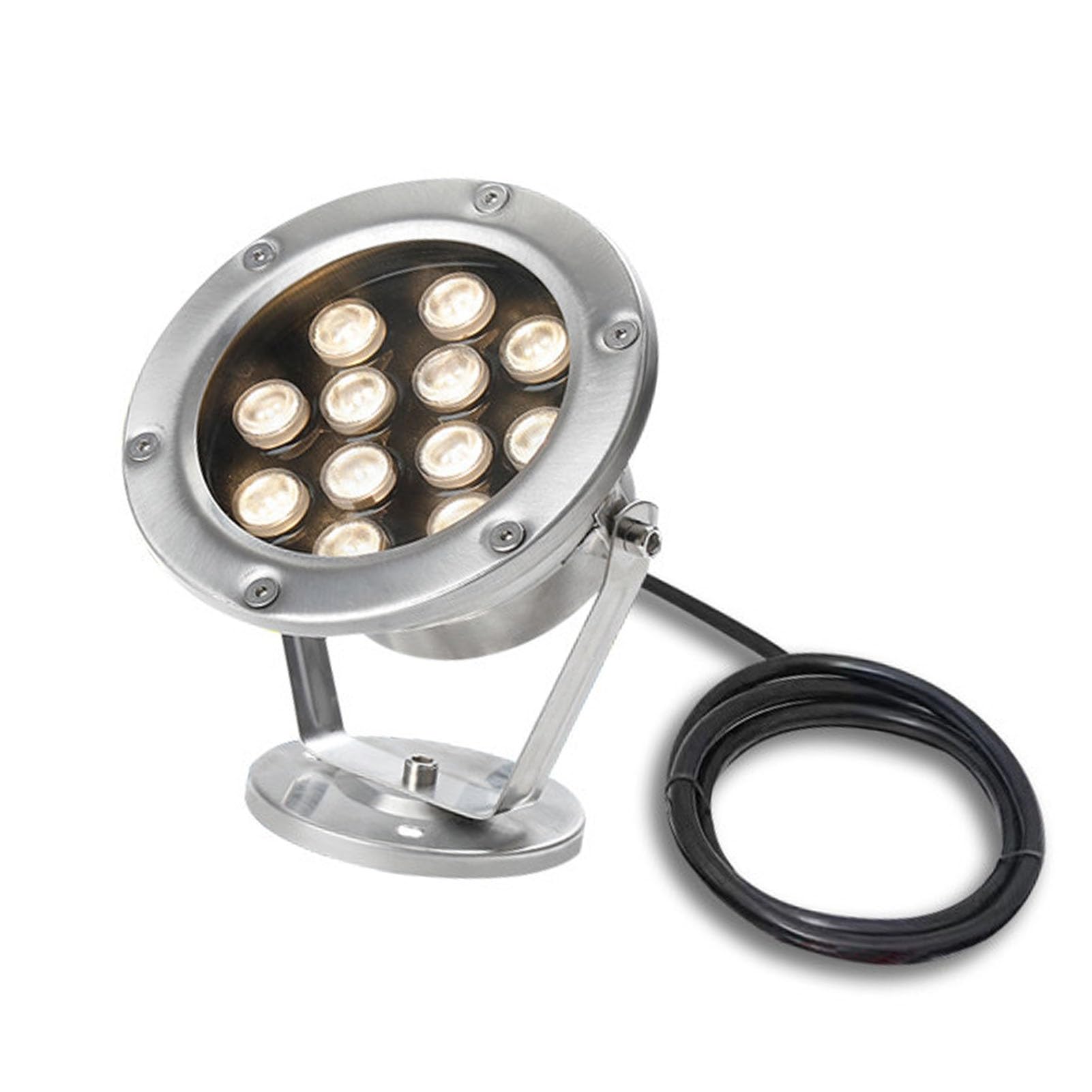 Faretti da Esterno – Luci LED per Fontane, Faretto Impermeabile IP68 per Laghetti (24V), Lampada Paesaggistica Orientabile, Luci LED Sommergibili, per Giardini, Cortili(Green,24w)