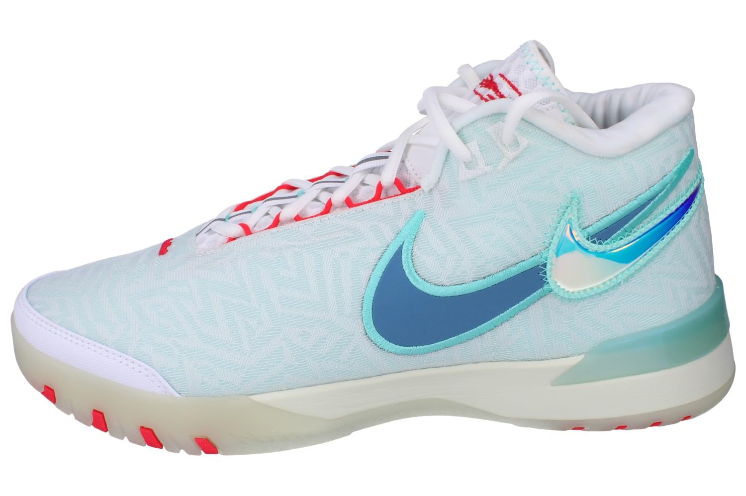 Lebron NXXT Genisus - Scarpe da basket (bianco/verde aurora/rosso sirena/tempesta egeana)