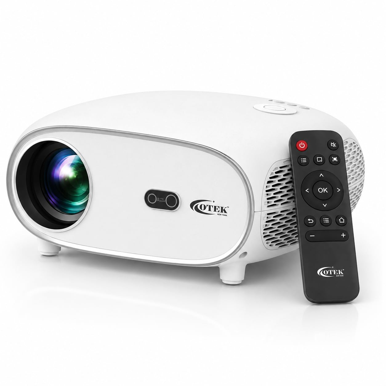 OTEK Play Smart Home Projector | 1080P FHD with 4K Support | 7500 Lumens | 250" Display | Android 13 | Auto Focus & Keystone | 2GB RAM + 32GB ROM | 5W Speakers | Best Projector for Home Theater,White-image-30