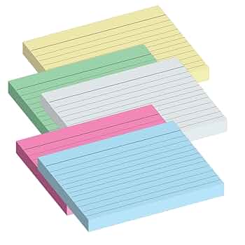 Flash Revision Record Index Cards - 500 Pieces A6 Size 150 GSM