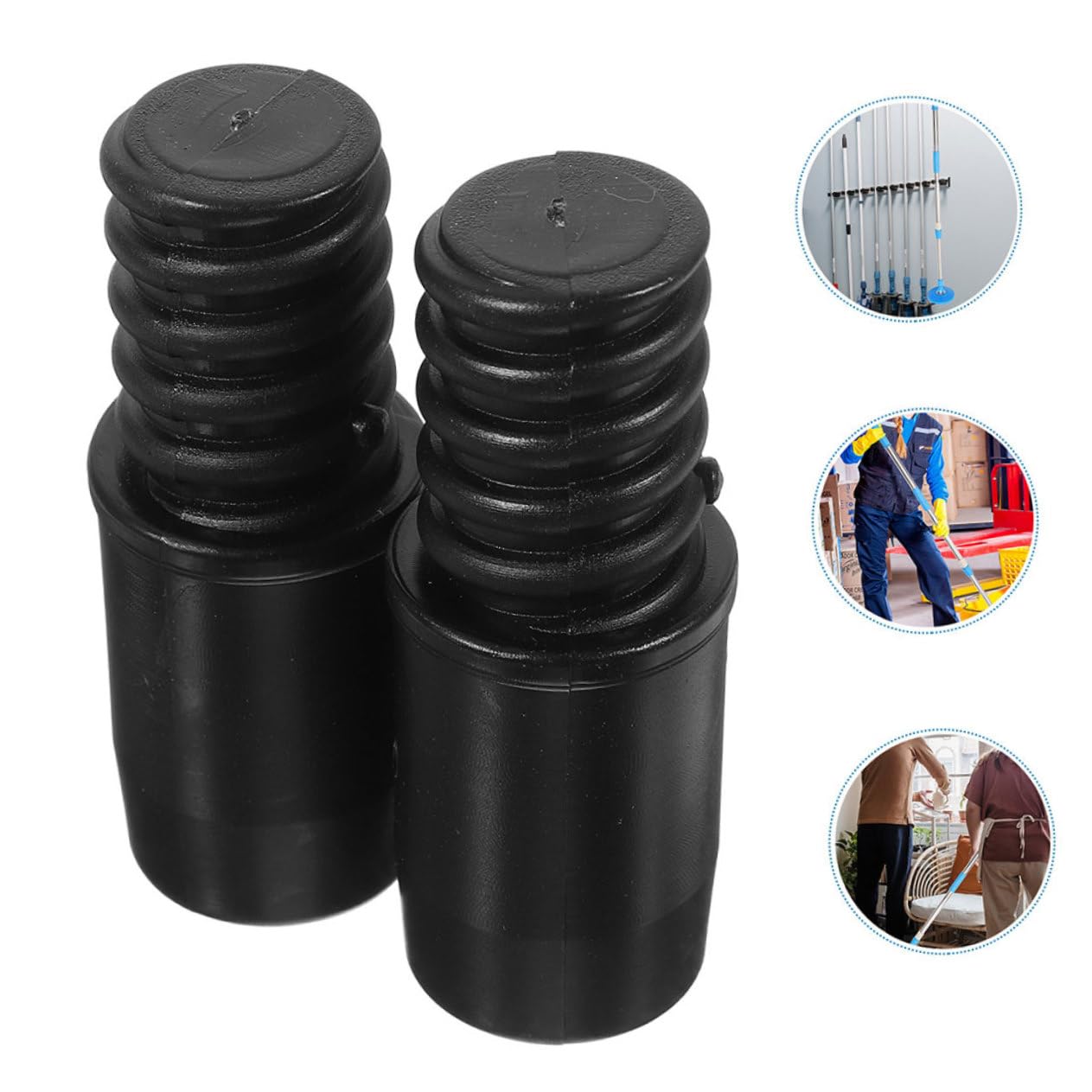 6 Piezas Adaptador de para Mango de Fregona Recambio Duradero Compatible con Poste Telescópico para Uso Versátil Limpieza