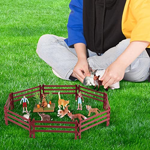 HJKJ Bauernhoftierspielzeug - Bauernhoftiere Figuren Spielzeug - 21-teiliges Bauernhof-Figuren-Spielset, inklusive… – Bild 8