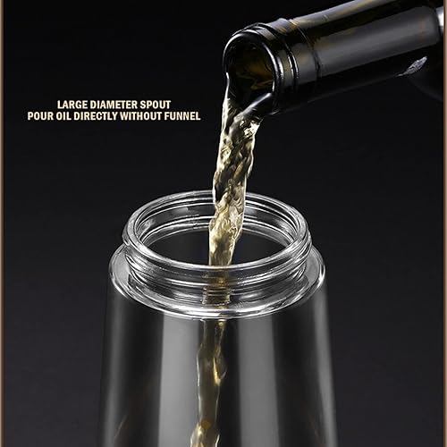 Miniatura 5 de Botella rociadora de cocina con tapa y tapón automático, dispensador de aceite de oliva, contenedor de condimentos a prueba de fugas con tapa y