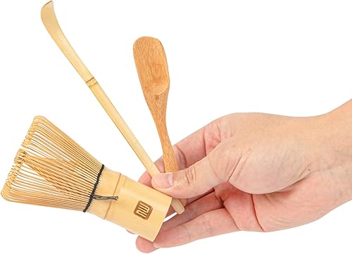 Miniatura 9 de Restaurantware - Juego de batidor de té Dojo Matcha, juego de 3 piezas de cepillos tradicionales de matcha, incluye batidor (Chasen), cuchara